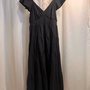Express Black Tiered Maxi Dress